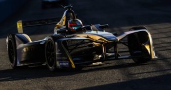 Jean-Eric Vergne du team Techeetah sur Spark-Renault Renault Z.E 16 à l'ePrix de New-York en 2017